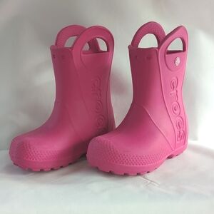 Crocs Pink Kids Rain & Snow Boots